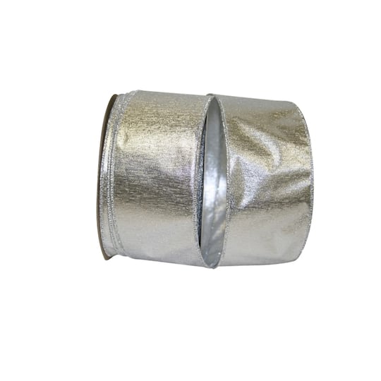 JAM Paper 25yd. Silver Shimmer Commercial Heavy Wired Ribbon
